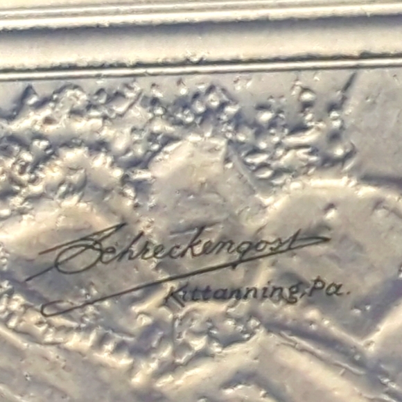 Antique Photograph Tin Type Metal Man/Woman Schreckengost 1800s or Early 1900s - Picture 2 of 15